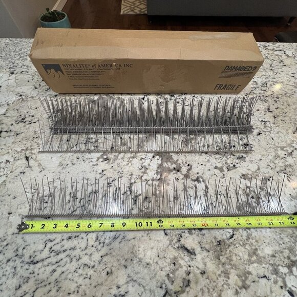 Nixalite Model H Bird Spiked 10 X 2 Feet Wildlife Deterrent Kit Stainless Steel - Picture 16 of 16